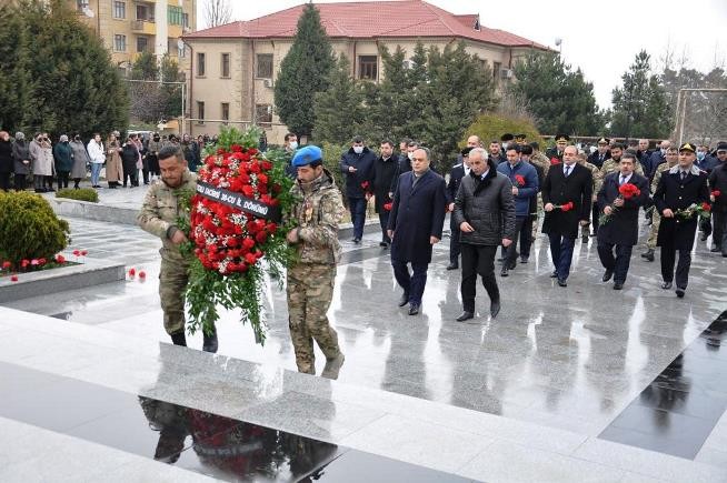 Goranboyda Xocalı soyqırımı ilə bağlı anım tədbiri keçirildi - FOTOLAR